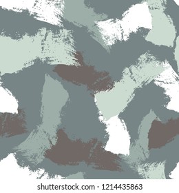 Vector pattern with brush strokes. Abstract seamless background