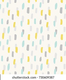 Vector Pattern With Brush Strokes. Abstract Seamless Background. Pastel Colors.