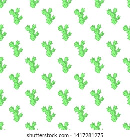 Vector pattern with cacti on white background. For textile, fabric, background, Wallpaper, wrapping paper.