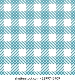 Vector. Pattern in a cage. Tartan blanket. Scottish pattern in beige, turquoise and orange plaid. Traditional checkered background for tablecloth, dress, skirt, napkin or other textile, Easter design.