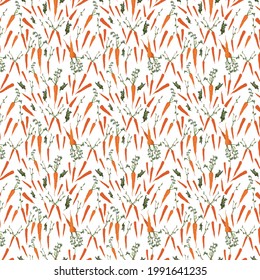 vector pattern carrots veggie series