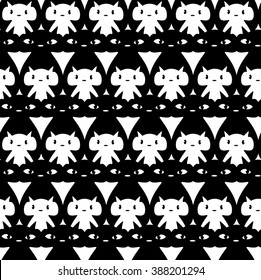 vector pattern with cat and kitty
