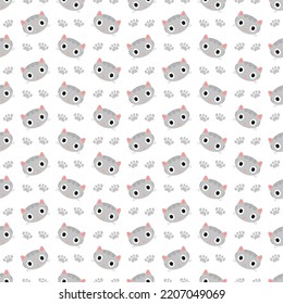 vector pattern cat symbol seamless simple for fabric pattern or background