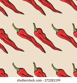 Vector pattern of  chili