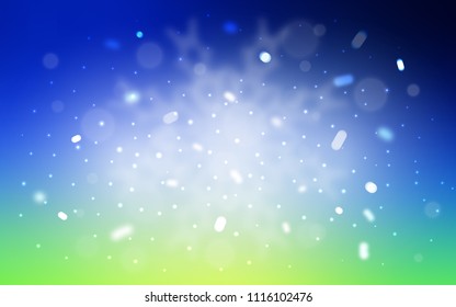 Vector pattern with christmas snowflakes. Blurred decorative design in xmas style with snow. The template can be used as a new year background.