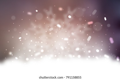Vector pattern with christmas snowflakes. Blurred decorative design in xmas style with snow. The pattern can be used for year new  websites.