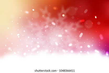 Vector pattern with christmas snowflakes. Decorative shining illustration with snow on abstract template. The pattern can be used for new year leaflets.
