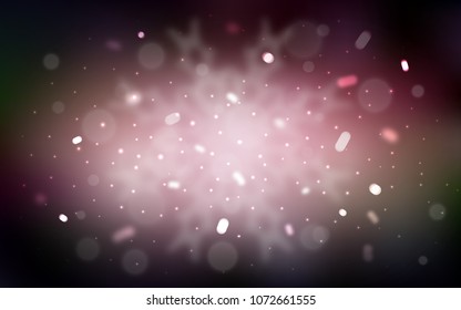 Vector pattern with christmas snowflakes. Decorative shining illustration with snow on abstract template. New year design for your ad, poster, banner.
