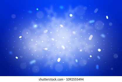 Vector pattern with christmas snowflakes. Decorative shining illustration with snow on abstract template. The pattern can be used for new year leaflets.