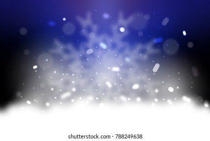 Vector pattern with christmas snowflakes. Glitter abstract illustration with crystals of ice. New year design for your business advert.