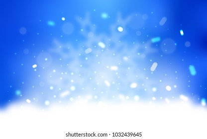 Vector pattern with christmas snowflakes. Modern geometrical abstract illustration with crystals of ice. The template can be used as a new year background.