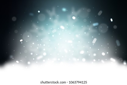 Vector pattern with christmas snowflakes. Modern geometrical abstract illustration with crystals of ice. The template can be used as a new year background.