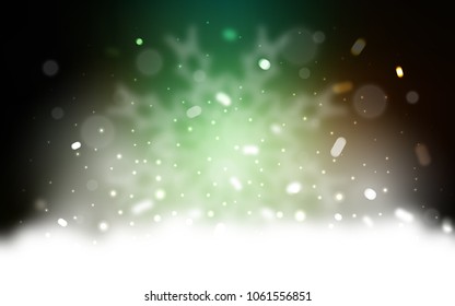 Vector pattern with christmas snowflakes. Shining colored illustration with snow in christmas style. The template can be used as a new year background.