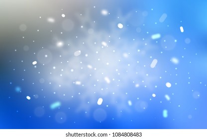 Vector pattern with christmas snowflakes. Shining colored illustration with snow in christmas style. The template can be used as a new year background.