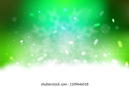 Vector pattern with christmas snowflakes. Shining colored illustration with snow in christmas style. New year design for your ad, poster, banner.