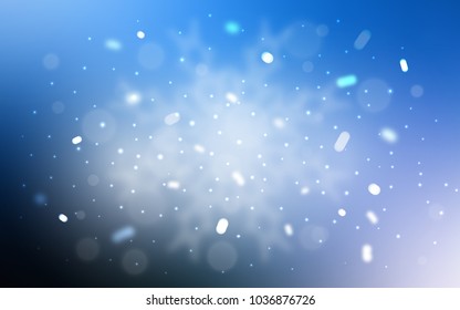 Vector pattern with christmas snowflakes. Snow on blurred abstract background with gradient. The pattern can be used for new year ad, booklets.