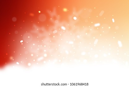 Vector pattern with christmas snowflakes. Snow on blurred abstract background with gradient. New year design for your ad, poster, banner.