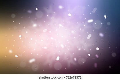 Vector pattern with christmas snowflakes. Snow on blurred abstract background with gradient. The template can be used as a new year background.