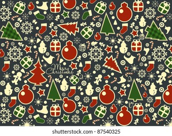 Vector pattern with christmas theme