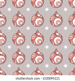 Vector pattern, Christmas toys, New Year, Christmas.