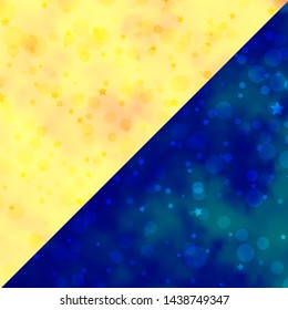 Vector pattern with circles, stars. Abstract illustration with colorful spots, stars. Pattern for design of fabric, wallpapers.