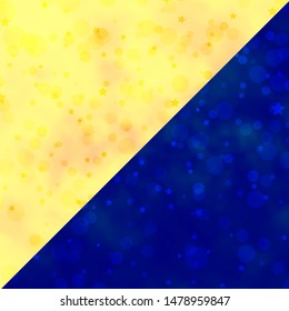 Vector pattern with circles, stars. Abstract illustration with colorful shapes of circles, stars. Pattern for trendy fabric, wallpapers.