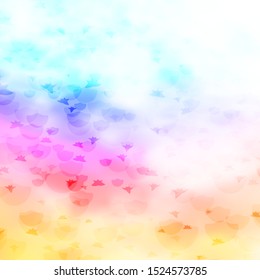 Vector pattern with circles, stars. Colorful illustration with gradient dots, stars. Design for wallpaper, fabric makers.