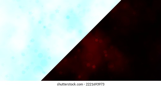 Vector pattern with circles, stars. Colorful disks, stars on simple gradient background. Template for business cards, websites.