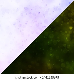Vector pattern with circles, stars. Illustration with set of colorful abstract spheres, stars. Pattern for design of fabric, wallpapers.