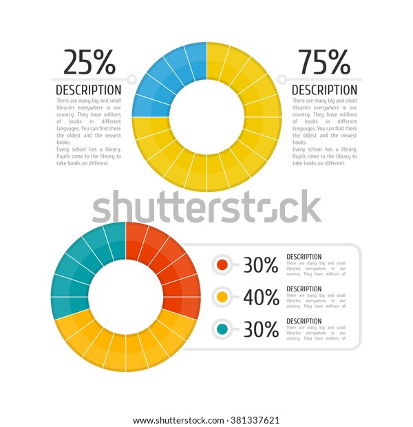 Vector pattern circular chart. Diagram in\
the form of a circle divided into cells for easy editing. Template\
vector infographics.