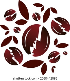 vector pattern coffee beans for textiles
