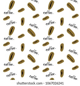 Vector pattern coffee grunge retro vintage label