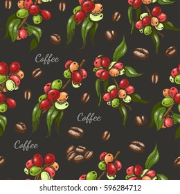 Vector pattern with coffee. Vector illustration for your design