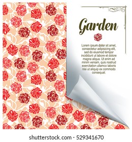 Vector pattern collection for decoration and design. Rose background