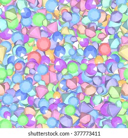 Vector Pattern with color beads and crystals  Color diamonds 2