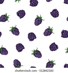 Vector pattern, color blackberry