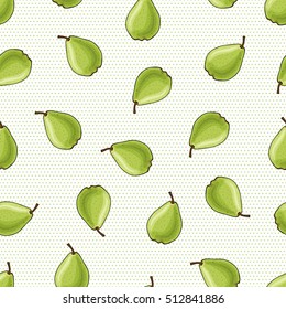 Vector pattern, color green pear with small circles