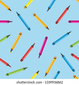 vector pattern with color pencils