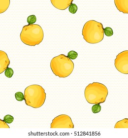 Vector pattern, color quince and small circles