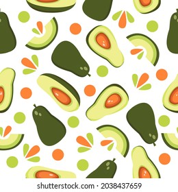 Vector pattern colored with avocado