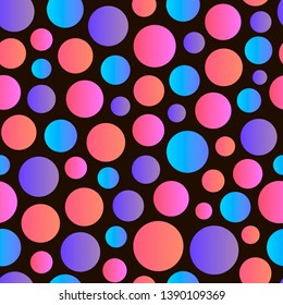 Vector pattern of colored dots circles