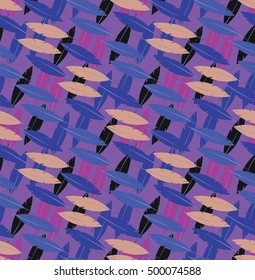 Vector pattern with colored feathers. Pattern can be used for wallpaper, cover fills, web page background, surface textures.
