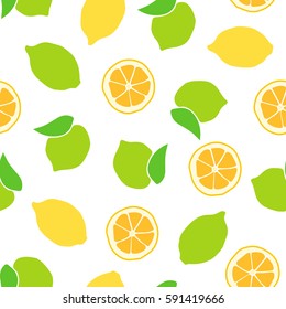 Vector pattern of colored hand drawn fruit icons. Healthy food. 