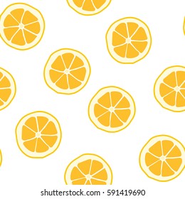 Vector pattern of colored hand drawn fruit icons. Doodle set of different cut fruits and berries. Healthy food. Exotic fruits. Collection of fruits and berries