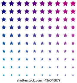 Vector pattern with colored stars