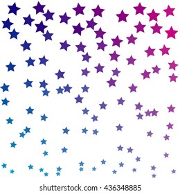 Vector pattern with colored stars