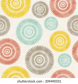 Vector pattern with colorful circles. Seamless background.Decorative endless backdrop.