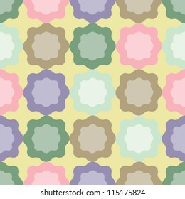 Vector pattern with colorful decorative flowers