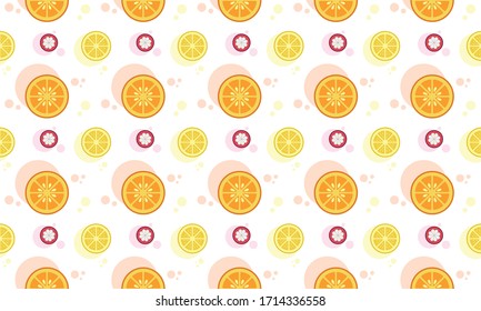 Vector Pattern Colorful fruit Minimalist Cover Template