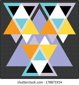 Vector pattern with colorful geometric shapes, triangles,lines.Colorful backdrop, seamless background pattern, banner.